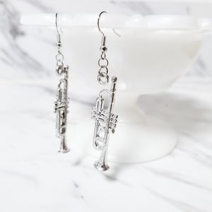 Vintage Plastic Trumpet Kitsch Toy Earrings